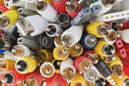 Van driving away after commercial rubbish collection in Eltham